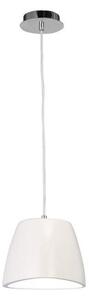 Mantra M4823 Triangle 1 Light Small Ceiling Pendant In Chrome And White - Dia: 220mm