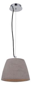 Mantra M4825 Triangle 1 Light Small Ceiling Pendant In Chrome And Cement - Dia: 220mm