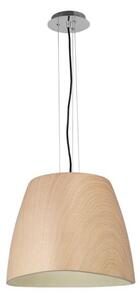 Mantra M4821 Triangle 1 Light Large Ceiling Pendant In Chrome And Beech - Dia: 470mm