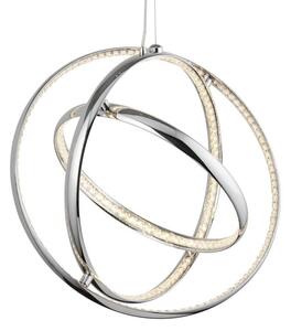 Searchlight 5013-3CC Rings Three Light Ceiling Pendant Light In Chrome With Crystal Glass