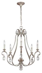 FE/DEWITT5 Dewitt 5 Light Ceiling Chandelier Light In Sunrise Silver