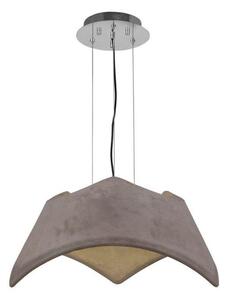 Mantra M4815 Maui 3 Light Ceiling Pendant Light In Chrome And Cement Effect