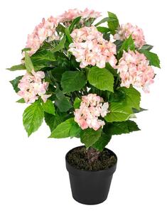 Homescapes Artificial Pink Hydrangea in Black Pot, 70 cm