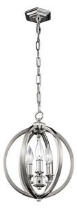 FE/CORINNE/3/P/S Corinne 3 Light Small Ceiling Pendant Light In Polished Nickel - Dia: 286mm