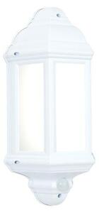 Saxby 54554 Halbury LED PIR Outdoor Wall Light in Matt White