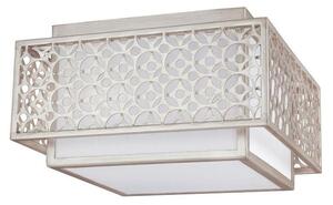 FE/KENNEY/F Kenney 2 Light Flush Ceiling Light In Sunrise Silver
