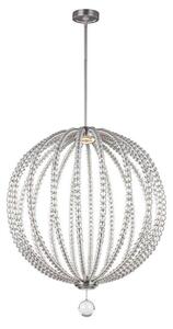 FE/OBERLIN/P/L Oberlin 1 Light Large LED Ceiling Pendant Light In Satin Nickel - Dia: 813mm
