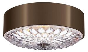FE/BOTANIC/F/S Botanic 3 Light Small Flush Ceiling Light In Dark Aged Brass - Dia: 352mm