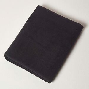 Homescapes Black Supreme Bath Sheet 700 GSM Egyptian Cotton