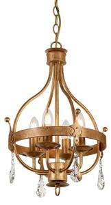 Elstead WINDSOR4 Windsor 4 Light Ceiling Pendant Chandelier Light In Gold Patina