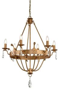 Elstead WINDSOR6 Windsor 6 Light Ceiling Chandelier Light In Gold Patina