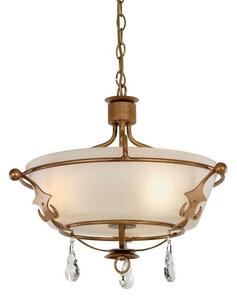 Elstead WINDSOR/SF Windsor 3 Light Semi Flush/Pendant Ceiling Light in Gold Patina