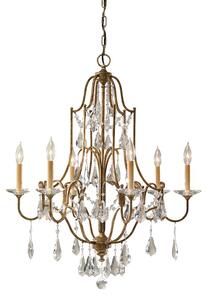 FE-VALENTINA6 Valentina 6 Light Ceiling Chandelier Light In Oxidised Bronze