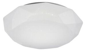 Mantra M5971 Diamante ii Medium LED Pure White Flush Ceiling Light In White - Dia: 410mm