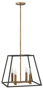 HK-FULTON-4P Fulton 4 Light Chandelier Pendant Light In Bronze