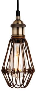 Firstlight Arcade 3446RB Rustic Brown Cage Ceiling Pendant Light