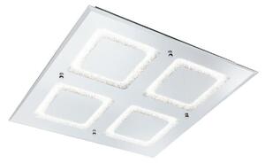 Mantra M5094 Windows LED Large Flush Ceiling Light In Chrome And Crystalline