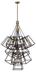 HK-FULTON-13P Fulton 13 Light Large Foyer Chandelier Light In Bronze
