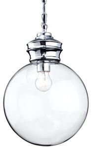 Firstlight OMAR 3410CH Chrome and Clear Glass Globe Ceiling Pendant Light