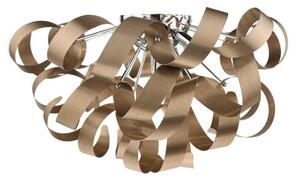 Dar RAW0564 Rawley 5 Light Brushed Satin Copper Ceiling Light Fitting