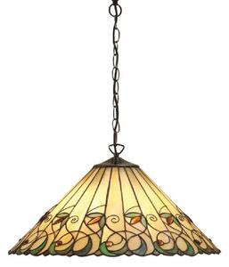 Interiors 1900 64194 Jamelia Tiffany Large 3 Light Ceiling Pendant In Dark Bronze With Shade