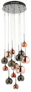 Dar AUR1564 Aurelia 15 Light Bronze Copper Cluster Pendant Ceiling Light