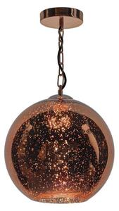 Dar SPE0164 Speckle 1 Light Copper Finished Glass Ceiling Pendant light