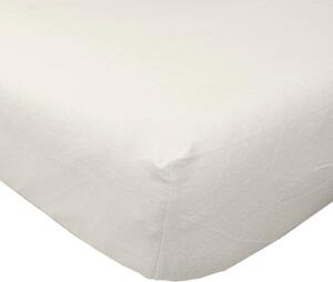 Cream Brushed Cotton Fitted Sheet 100% Cotton Luxury Flannelette, King