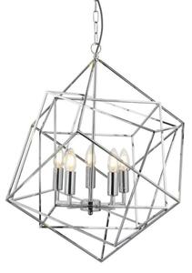 Searchlight 7865-5CC Cube Five Light Ceiling Pendant Light In Chrome