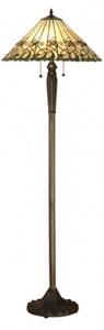Interiors 1900 64192 Jamelia Tiffany 2 Light Floor Lamp In Dark Bronze With Shade