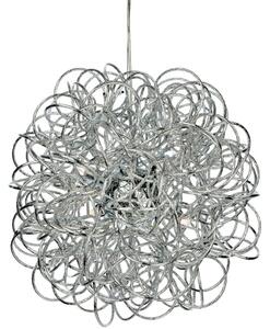 Firstlight Stella 3476CH Designer Chrome Swirl Ceiling Pendant Light