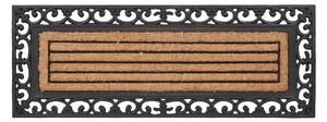 Large Rubber and Coir Doormat Brown
