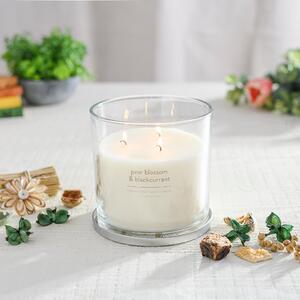 Pear Blossom & Blackcurrant XL Wick Candle Clear