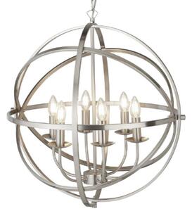 Searchlight 2476-6SS Orbit Six Light Ceiling Pendant Light In Satin Silver