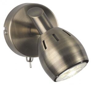 SP9011 Lazio 1 Light Wall Light In Bronze With Fully Adjustable Spotlights
