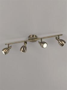 SP9014 Lazio 4 Light Bar Ceiling Light In Bronze With Fully Adjustable Spotlights