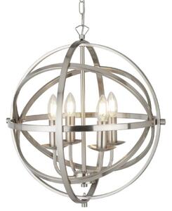 Searchlight 2474-4SS Orbit Four Light Ceiling Pendant Light In Satin Silver