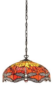 Interiors 1900 64081 Dragonfly Flame Tiffany Medium 3 Light Ceiling Pendant
