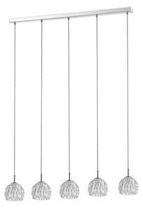 Impex CFH1704/05/BAR/CH Clea Five Light Ceiling Bar Light In Chrome
