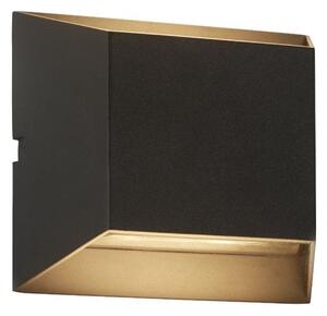 Searchlight 5111BK Two Light Outdoor LED Rectangular Wall Light In Black