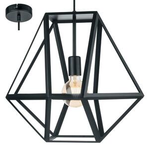 Eglo 49756 Embleton 1 Light Ceiling Pendant Light In Black - Diameter: 460mm