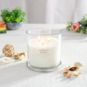 Sandalwood & Amber XL Wick Candle Clear