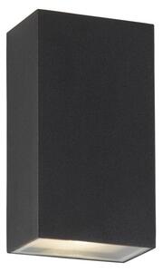Searchlight 8852BK LED Outdoor Rectangular Wall Light In Black With Straight Edges