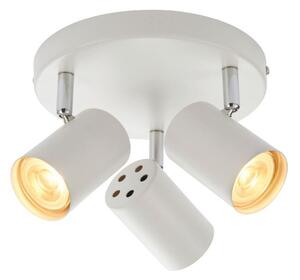 Saxby 73685 Arezzo Three Light Plate Ceiling Spotlight In White