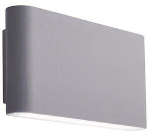 Searchlight 2562GY Outdoor Wall Light With Frosted Diffuser In Aluminium And Dark Grey