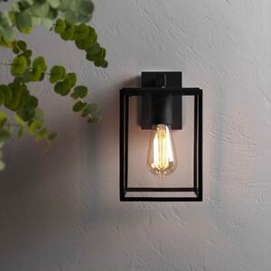 Astro 1354003 Box One Light Outdoor Lantern Wall Light In Black - Height: 270mm