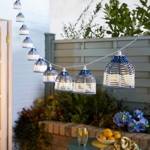 Riviera Woven 10 LED Indoor Outdoor String Lights Blue