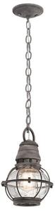 KL/BRIDGEPOINT8S Bridgepoint 1 Light Small Chain Ceiling Lantern Light In Weathered Zinc