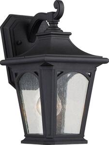 QZ/BEDFORD2/S Bedford 1 Light Small Wall Lantern Light In Mystic Black