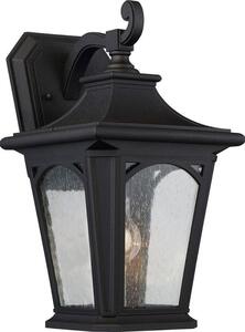 QZ/BEDFORD2/M Bedford 1 Light Medium Wall Lantern Light In Mystic Black